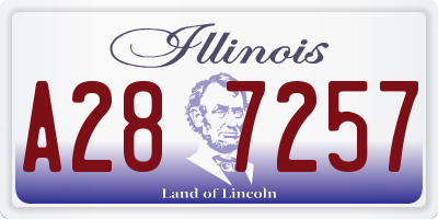 IL license plate A287257