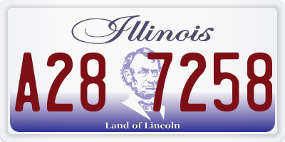 IL license plate A287258