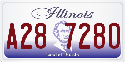 IL license plate A287280