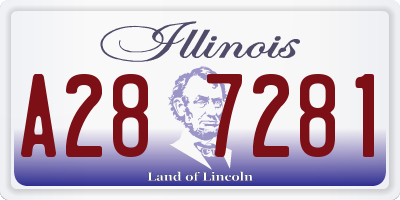 IL license plate A287281