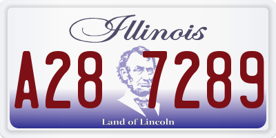IL license plate A287289
