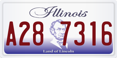IL license plate A287316