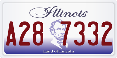 IL license plate A287332