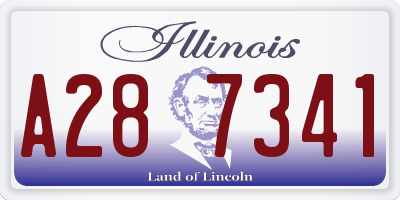 IL license plate A287341