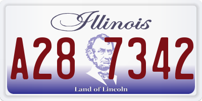 IL license plate A287342