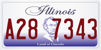 IL license plate A287343