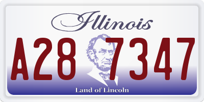 IL license plate A287347