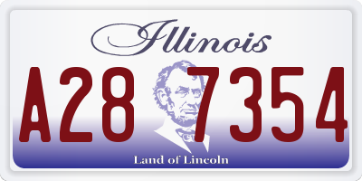 IL license plate A287354