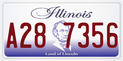 IL license plate A287356