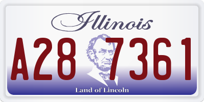 IL license plate A287361