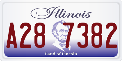 IL license plate A287382