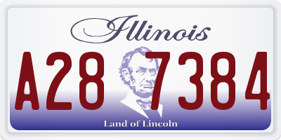 IL license plate A287384
