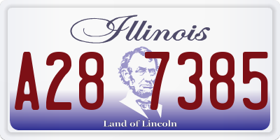 IL license plate A287385