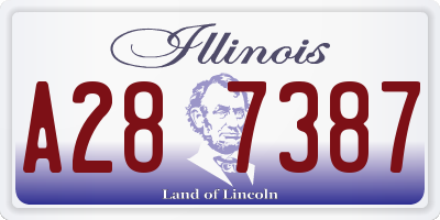 IL license plate A287387