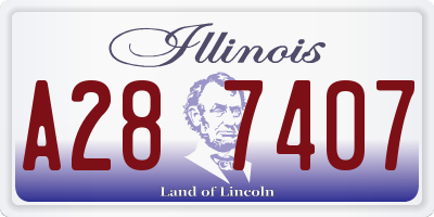 IL license plate A287407