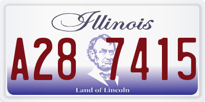 IL license plate A287415