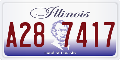 IL license plate A287417