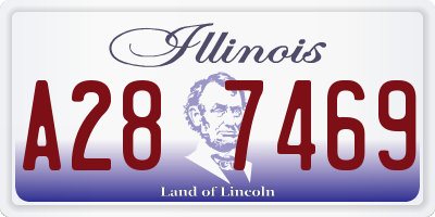 IL license plate A287469
