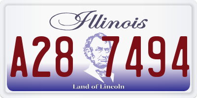 IL license plate A287494