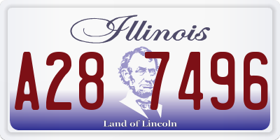 IL license plate A287496
