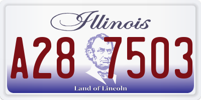 IL license plate A287503