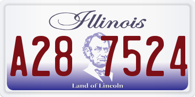 IL license plate A287524