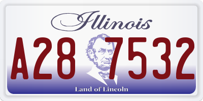 IL license plate A287532
