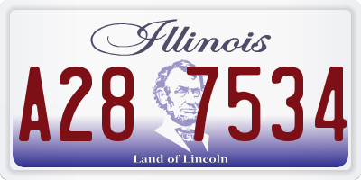IL license plate A287534