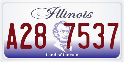 IL license plate A287537
