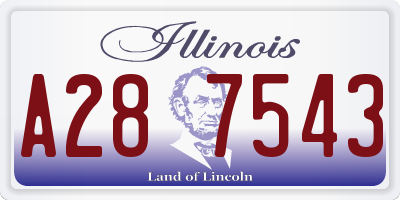 IL license plate A287543