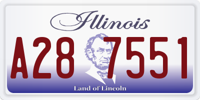 IL license plate A287551