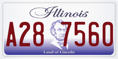 IL license plate A287560