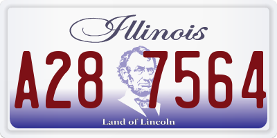 IL license plate A287564
