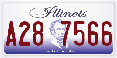 IL license plate A287566