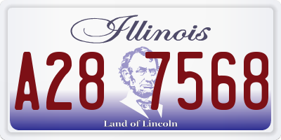 IL license plate A287568