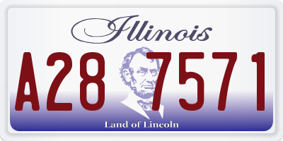 IL license plate A287571