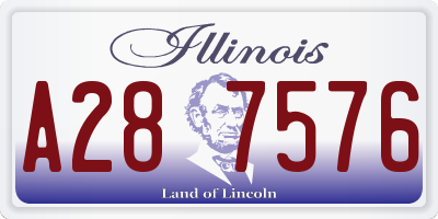 IL license plate A287576