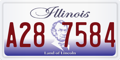 IL license plate A287584