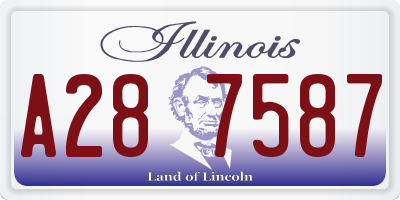 IL license plate A287587