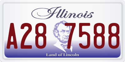 IL license plate A287588