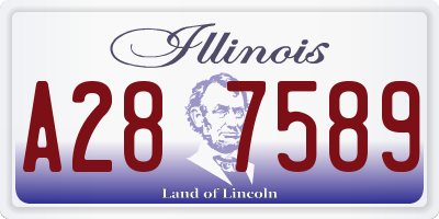 IL license plate A287589