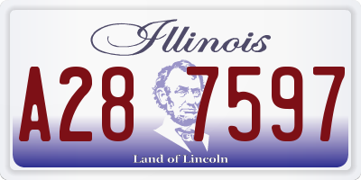 IL license plate A287597