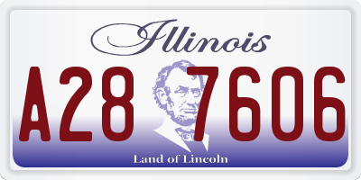 IL license plate A287606