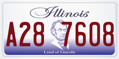 IL license plate A287608