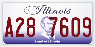 IL license plate A287609