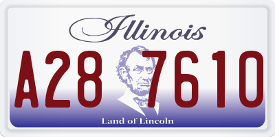 IL license plate A287610