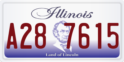 IL license plate A287615