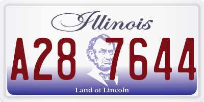 IL license plate A287644