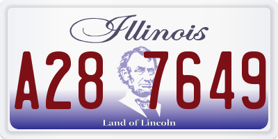 IL license plate A287649