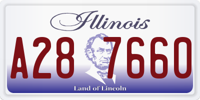IL license plate A287660